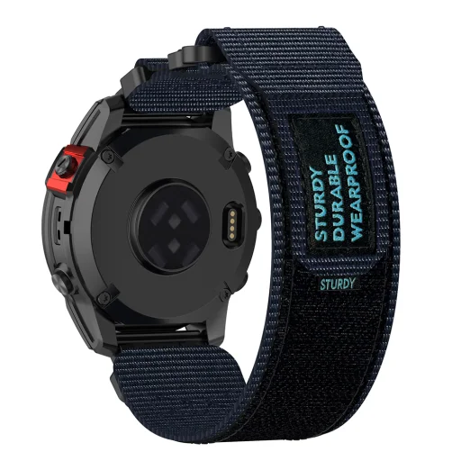 Techsuit - Gyorscsatlakozós 26mm óraszíj (W057) - Garmin Fenix 3/3 HR/5X/5X Plus/6X/6X Pro/7X/7X Pro Solar - Tengerészkék - 2