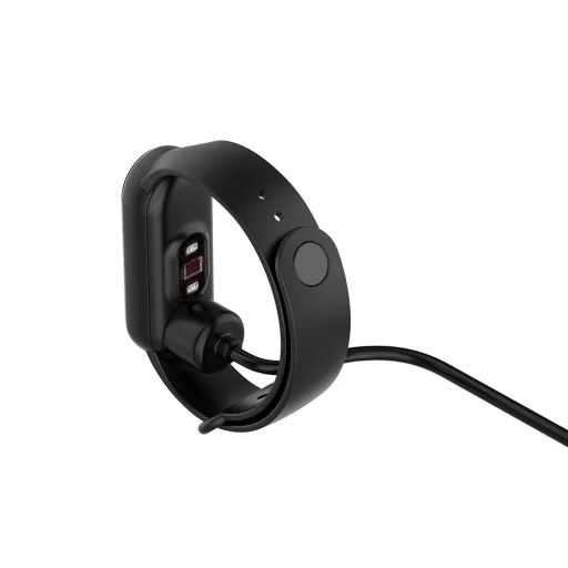 Techsuit - Vezeték nélküli töltőkábel okosórához (TXC1) - Xiaomi Mi Band 5/6/7-hez, USB, 3.5W, 1m - Fekete. - 5