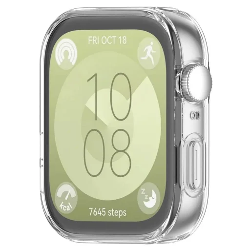 Techsuit - Defense360 Pro + Képernyővédő - Huawei Watch Fit 3 - Átlátszó tok - 2