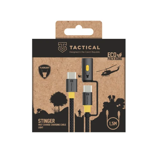 Tactical Fullánk Kábel USB-C/USB-C 1,5m Fekete - 2