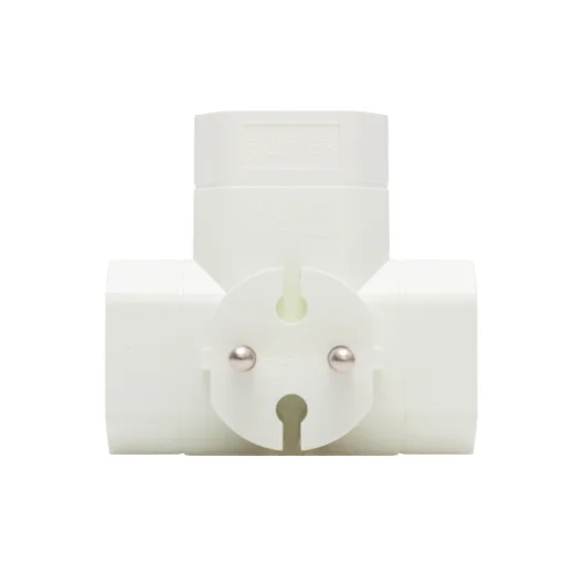 HOME TPF3E T elosztó, 3-as EURO aljzat, 250V~, max. 1850 W, 3x2,5A, fehér - 2