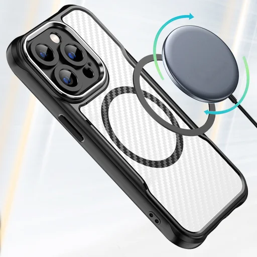 Defender Carbon Mag tok iPhone 14 Pro Max 6,7" fekete tok - 3