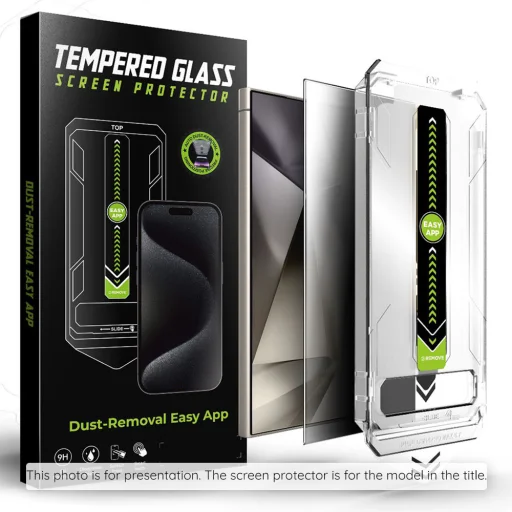 Samsung Galaxy S25 Plus / Galaxy S24 Plus - Techsuit - TitanGlass CrystalHD - Privát képernyővédő. üvegfólia - 1