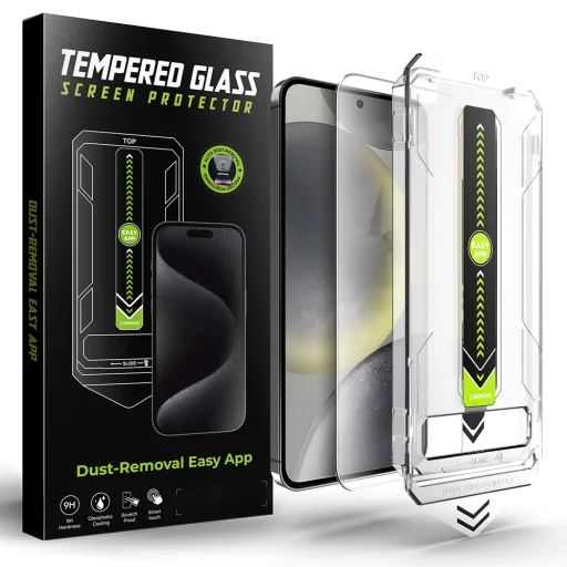 Samsung Galaxy S25 Plus / Galaxy S24 Plus - Techsuit TitanGlass CrystalHD - Átlátszó Képernyővédő üvegfólia - 1