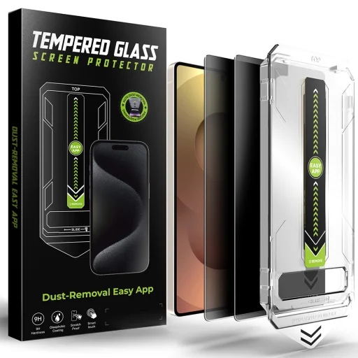  Samsung Galaxy S25 Ultra Techsuit - TitanGlass CrystalHD (2 db) Adatvédelmi képernyővédő üvegfólia - 1