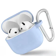 Blueo - Folyékony Szilikon Védőtok - AirPods 4-hez - Égszínkék tok