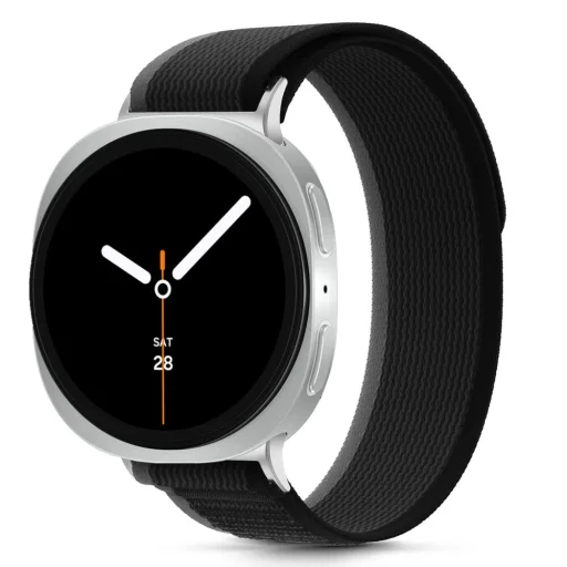 Tech-protect Nylon Stripe Samsung Galaxy Watch 8 / Classic (40 / 44 / 46 mm) fekete/narancssárga - 2