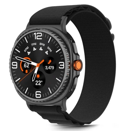 Tech-protect Nylon Pro Samsung Galaxy Watch 8 / Classic (40 / 44 / 46 Mm) Fekete óraszíj - 2