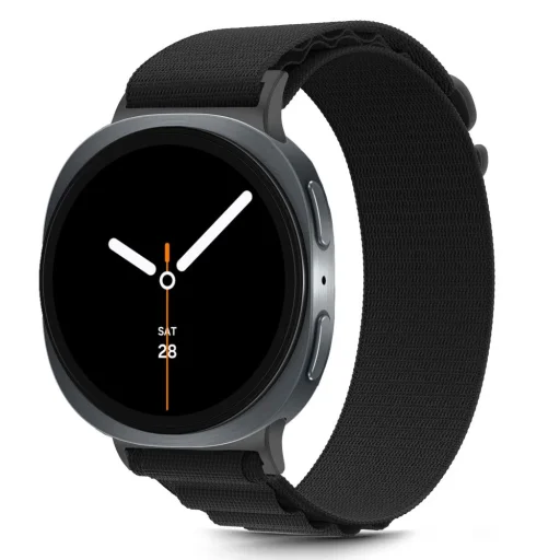 Tech-protect Nylon Pro Samsung Galaxy Watch 8 / Classic (40 / 44 / 46 Mm) Fekete óraszíj - 3