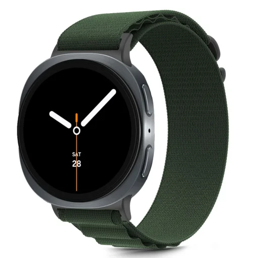 Tech-protect Nylon Pro Samsung Galaxy Watch 8 / Classic (40 / 44 / 46 mm) Katonai zöld óraszíj - 3
