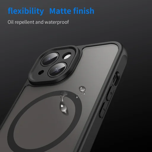 Techsuit - HaloFrost II MagSafe - iPhone 15 - Fekete tok - 6