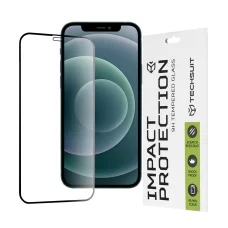 iPhone 12 Pro Max - Teljes Borítású/Teljes Ragasztású Üveg - Techsuit - 111D - Fekete
