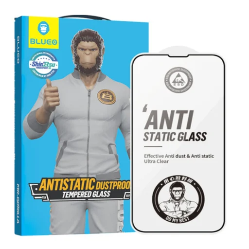 Blueo - Antisztatikus HD Üveg - iPhone XS Max / iPhone 11 Pro Max - Fekete üvegfólia - 1