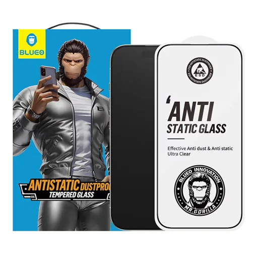 Blueo - Antisztatikus HD Üveg - iPhone 12 / iPhone 12 Pro - Fekete - 1