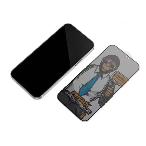 Blueo - Adatvédelmi Üveg - iPhone 12 Pro Max - Fekete - 2