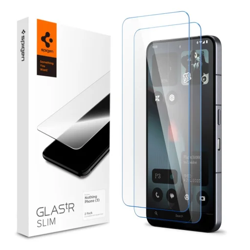 Edzett Üveg Spigen Glas.TR Slim 2-pack Nothing Phone 3 Átlátszó üvegfólia - 1