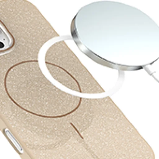  iPhone 17 6,3" fekete Glitter Thin Mag tok - 14