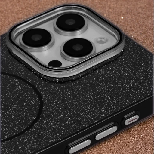  iPhone 17 Air 6,6" fekete Csillogó Vékony Mag tok - 3