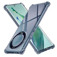  Honor Magic5 Lite - Ütésálló Átlátszó Szilikon Tok - Füst Fekete tok