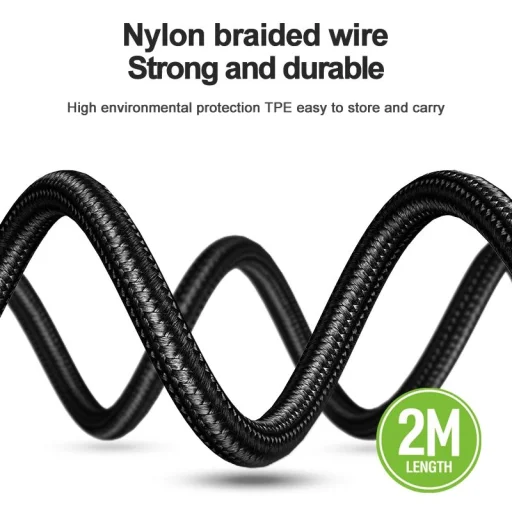 JELLICO kábel B12 Micro USB 3.1A 2M Fekete - 3