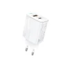 FONENG fali töltő EU66 PD 20W 1xUSB-C + 1xUSB QC3.0 Fehér thumbnail