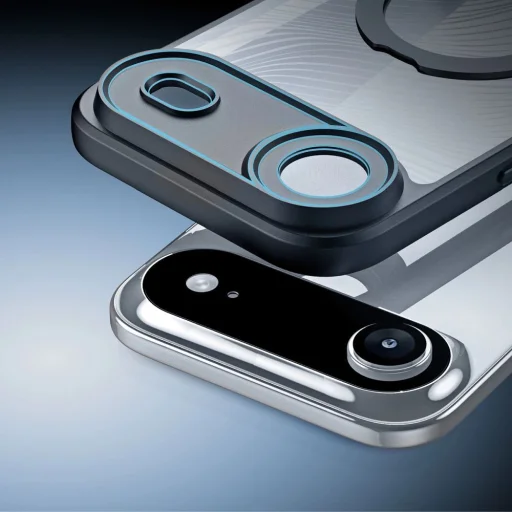  iPhone 17 Air – Fekete Dux Ducis Aimo Mag mágneses gyűrűs tok állvánnyal - 5