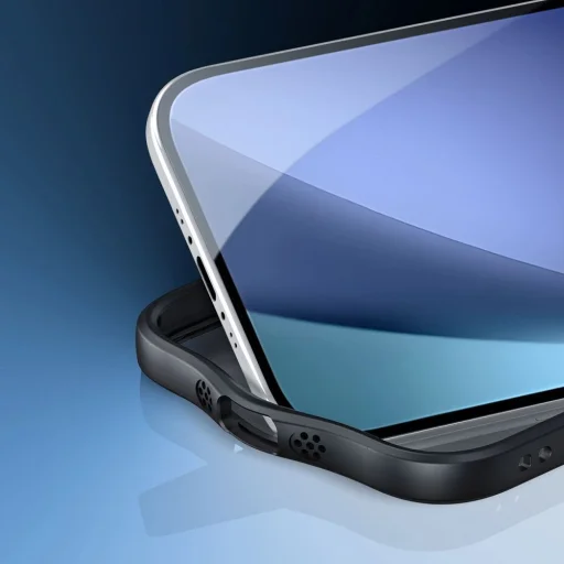  iPhone 17 Air – Fekete Dux Ducis Aimo Mag mágneses gyűrűs tok állvánnyal - 6