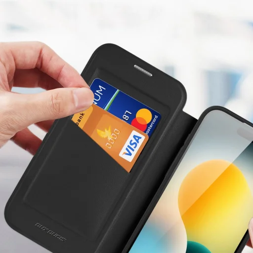  iPhone 17 Fekete Dux Ducis Skin X Pro tok pénztárcával, MagSafe kompatibilis - 9