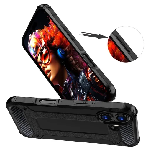  iPhone 17 fekete Hybrid Armor tok - 5