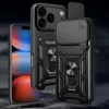  iPhone 17 Pro Max fekete Hybrid Armor Camshield páncélos tok állvánnyal és kameravédővel thumbnail