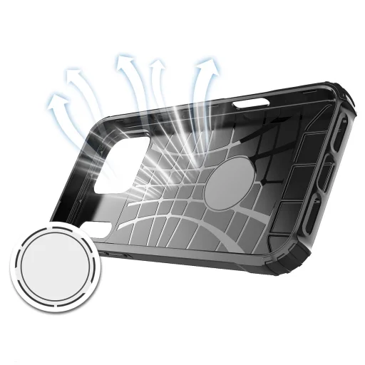  iPhone 17 Pro Max fekete Hybrid Armor tok - 6