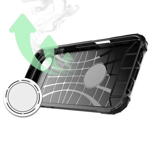  iPhone 17 Air Fekete Hybrid Armor páncél tok - 6