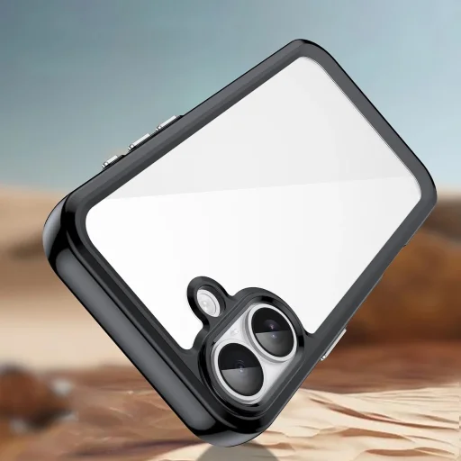  iPhone 17 fekete átlátszó Outer Space fliptok - 3