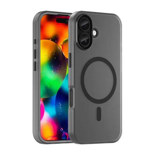  iPhone 17 Matt fekete Magnetic Abrasive tok kompatibilis MagSafe - 1