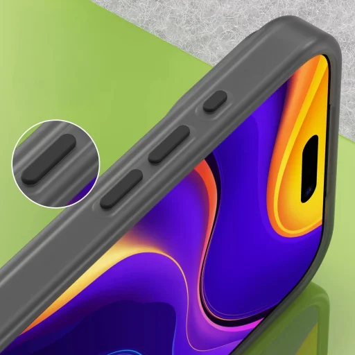  iPhone 17 Pro Max matt fekete Etui Magnetic Abrasive tok kompatibilis MagSafe - 8