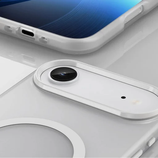  iPhone 17 Air Matt Fehér Magnetic Abrasive tok MagSafe kompatibilitással - 4