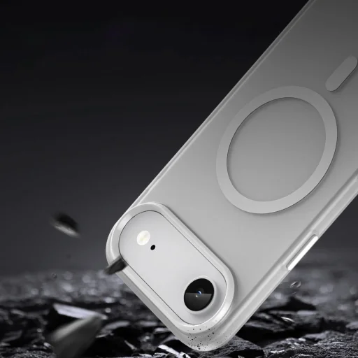  iPhone 17 Air Matt Fehér Magnetic Abrasive tok MagSafe kompatibilitással - 7