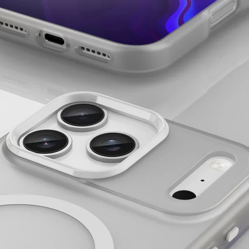  iPhone 17 Pro Max matt fehér Magnetic Abrasive tok - 6