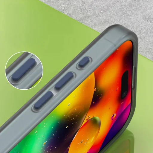  iPhone 17 Matt Kék Magnetic Abrasive tok kompatibilis MagSafe - 7