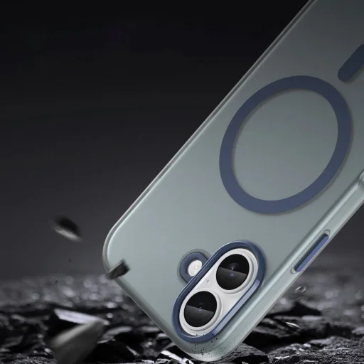  iPhone 17 Matt Kék Magnetic Abrasive tok kompatibilis MagSafe - 8