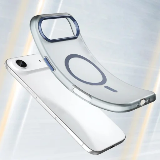  iPhone 17 Air matt kék Fliptok Magnetic Abrasive kompatibilis MagSafe tok - 6