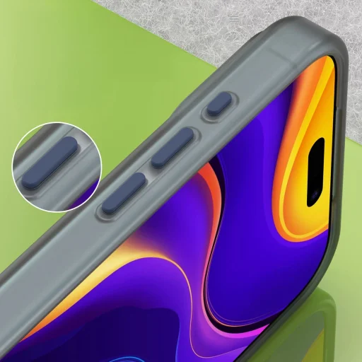  iPhone 17 Pro Max matt kék Magnetic Abrasive tok, MagSafe kompatibilitással - 8