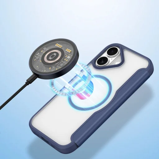  iPhone 17 Air Kék Dux Ducis Skin X Pro tok MagSafe-fel és pénztárcával - 3