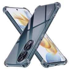  Honor 90 - Ütésálló átlátszó szilikon tok - Füstfekete