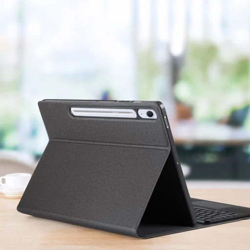  SAMSUNG Galaxy Tab S10 FE Plus fekete DUX DUCIS fliptok összehajtható vezeték nélküli billentyűzettel - 5
