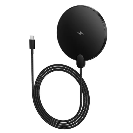 Vezeték nélküli töltő Hoco CW62 15W USB-C kábellel és digitális kijelzővel fekete - 3