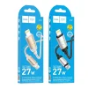 USB C - Lightning kábel Hoco PD 27W 1 m X117 fekete thumbnail