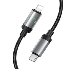 USB C - Lightning kábel Hoco PD 27W 1 m X117 fekete