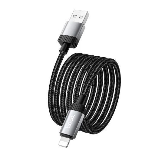Hoco 2,4A 1 m USB A-hoz Lightning kábel fekete - 2