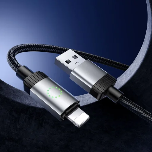 Hoco 2,4A 1 m USB A-hoz Lightning kábel fekete - 3